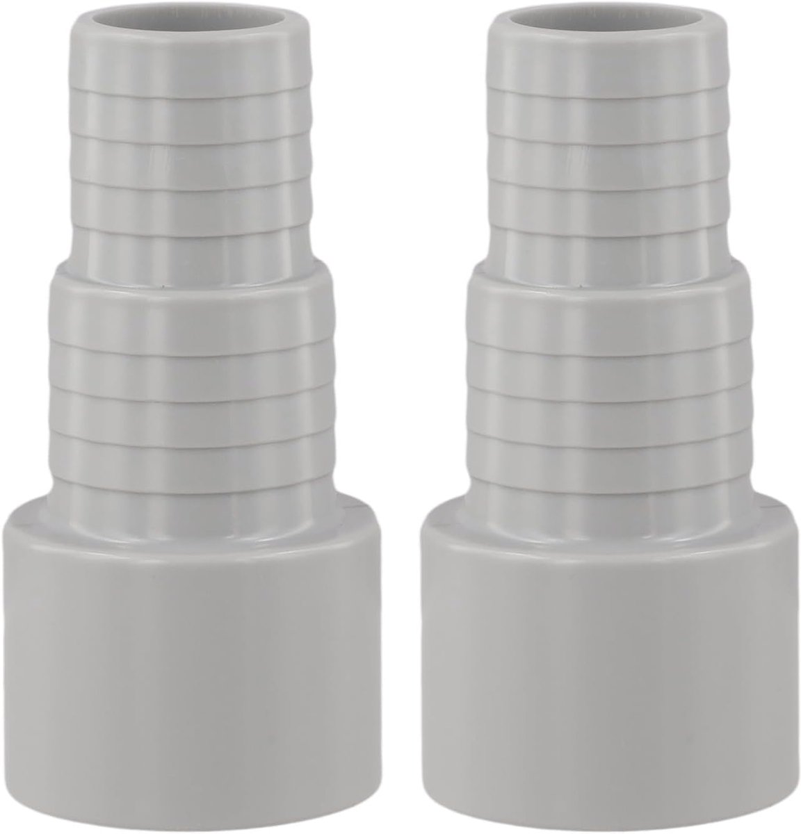 Slangadapter Ø50 mm connector voor slangen compatibel voor 800 W zwembadpompen ABS-materiaal, eenvoudige installatie voor buitenbadapparatuur (2 stuks)