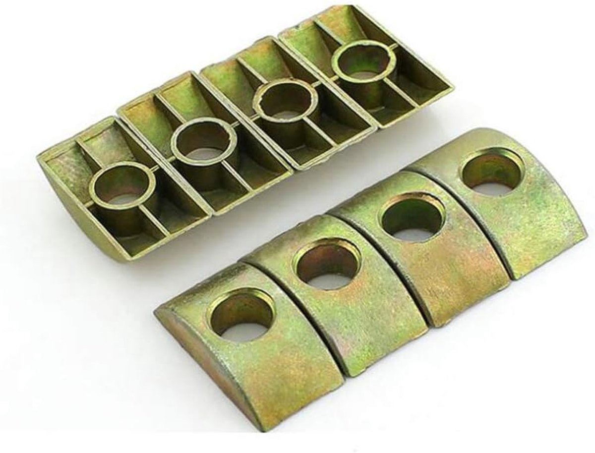 12 Stks Half Moon Washer Meubels Moer Connector Noten Spacer Wasmachine Brons Tone 8mm Gat Dia