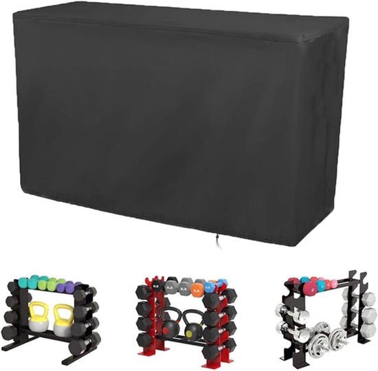 Halterrek Hoes - Beschermhoes Gewichten - Thuisgym Beschermen - Waterdicht Oxford Doek - 27x10x21 Inch - Zilver