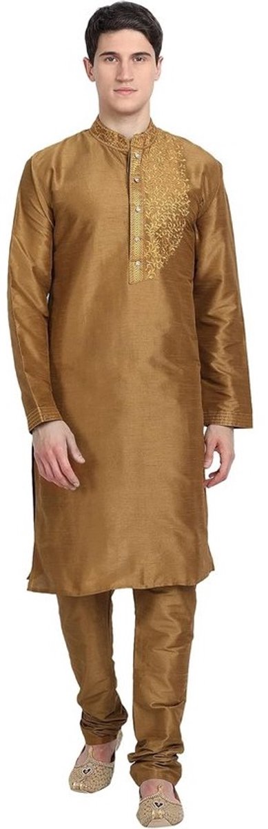 Elegante Tweedelige Kurta Pyjama Set voor Heren - Traditioneel Indiaas Kostuum