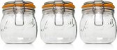 Le Parfait 500ml Weckpotten Set (3x 500ml) | OP=OP VOORDEELSET | 3 Weckpotten van 500 ML | Premium A-kwaliteit | Robuust en Voedselveilig | Ideaal als voorraadpot, inmaakpot of conserveerpot | Made in France