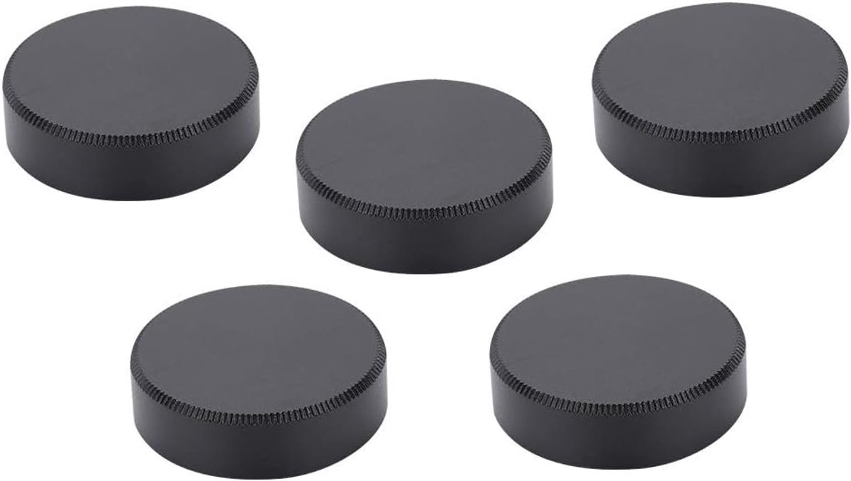 Dailygoods- Lensachterklep 5x - Stofdicht - Geschikt voor C-mount lenzen - Diameter 25 mm - Duurzaam - Legering - Zwart - Lensdop