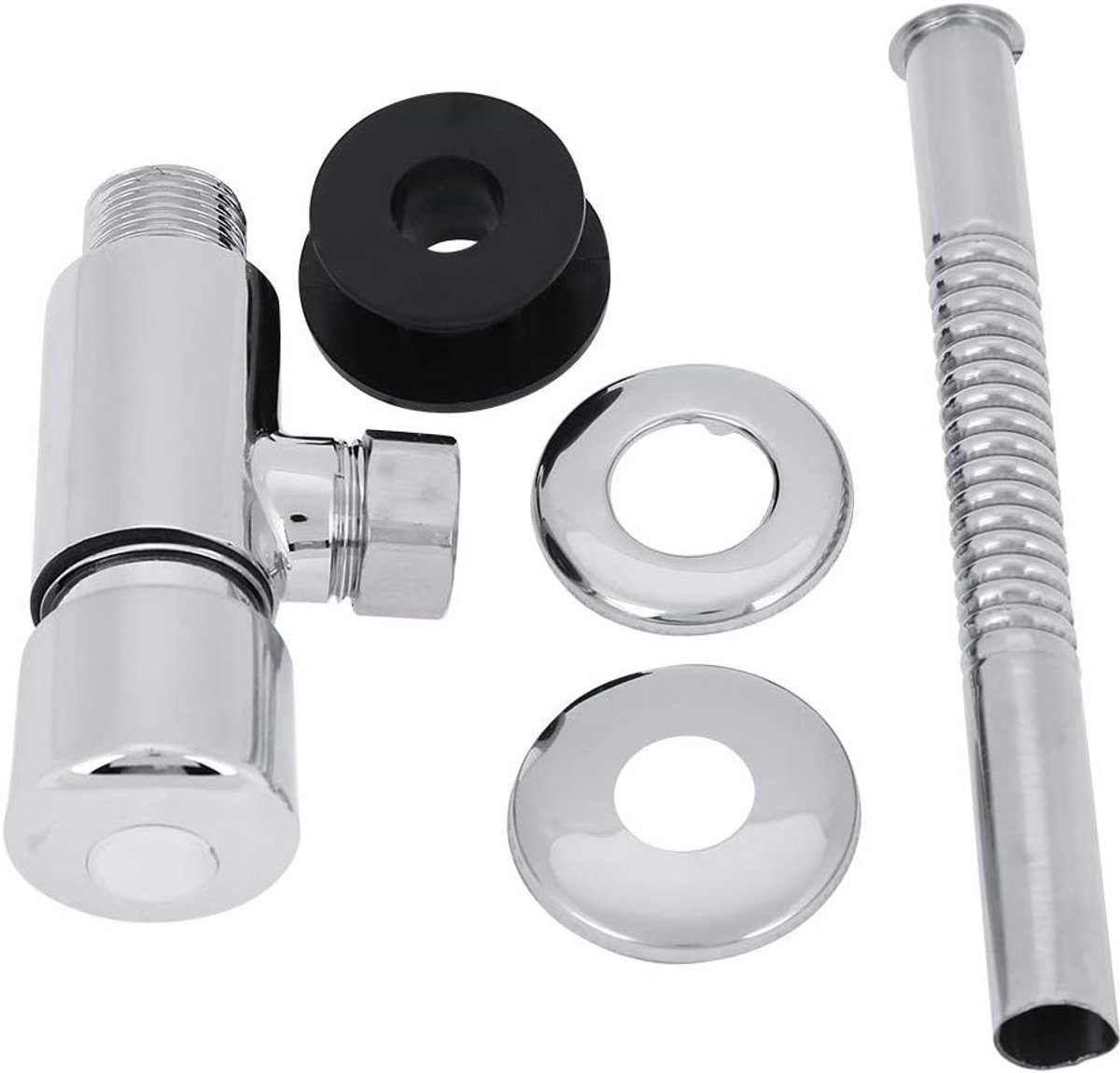 Dailygoods- WC Spoelklep Universeel - Zinklegering - Corrosiebestendig - Eenvoudig te Installeren - Verchroomd - Afmetingen 10x5 cm - Toiletventiel