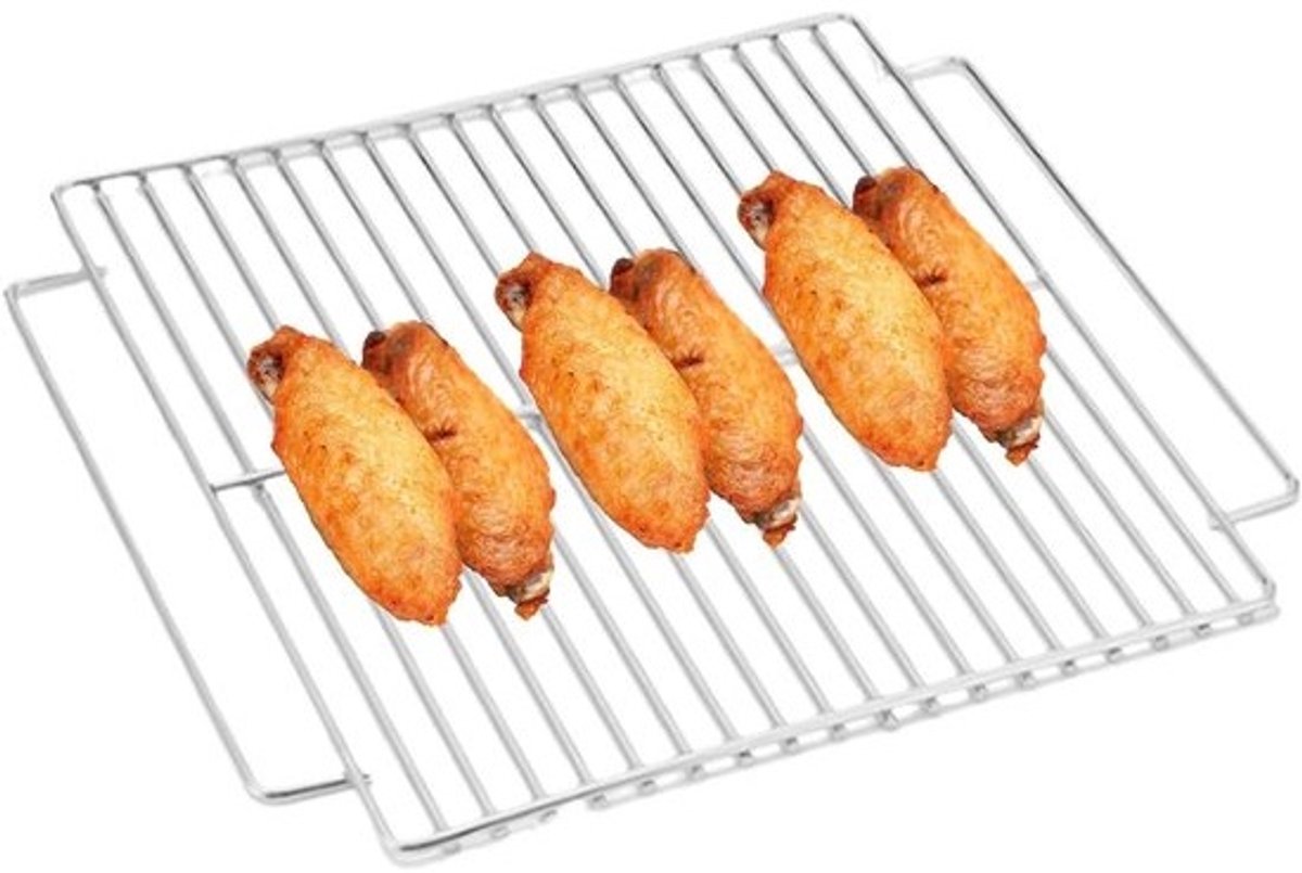 BBQ Grill Rek - Kookrooster Outdoor - Buiten Grillen - Duurzaam RVS - 24 x 20 cm - Zilverkleurig