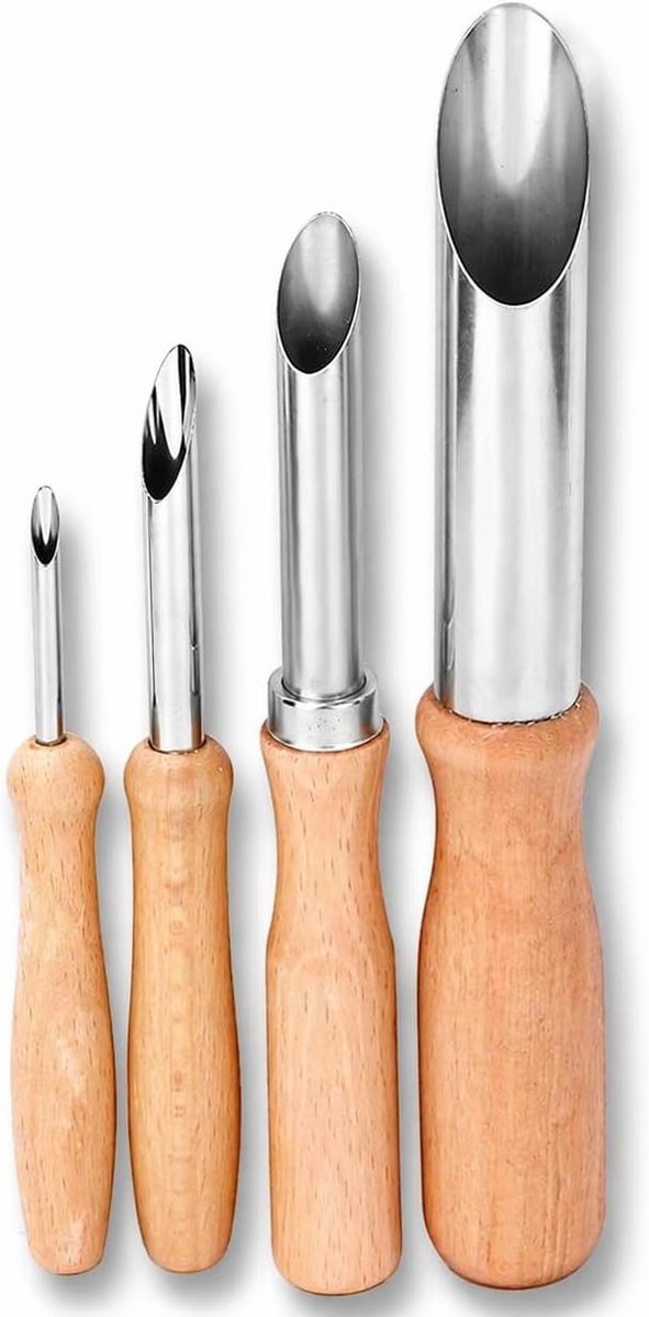 Dailygoods- Kleigereedschap 4-delige Set - Pottenbakken Gereedschap - Sculptuur/Houtsnijgereedschap - Ergonomische Handgrepen - Duurzaam Materiaal - C