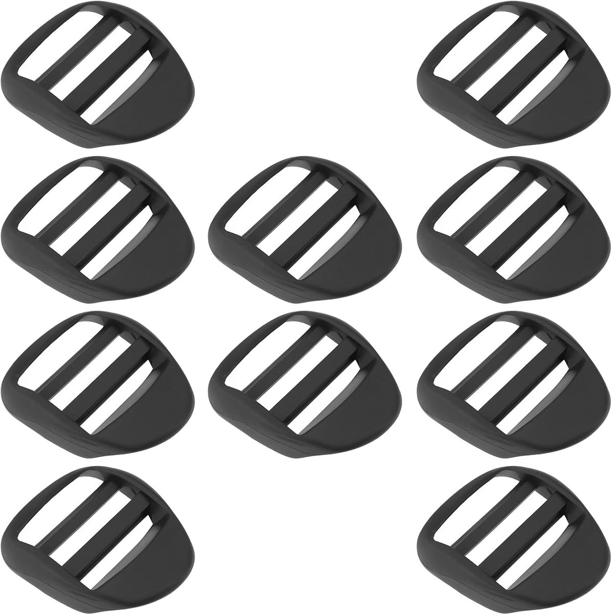 Dailygoods - 10 Stuks Verstelbare Vergrendelingsgespen voor Rugzakriemen 25 mm