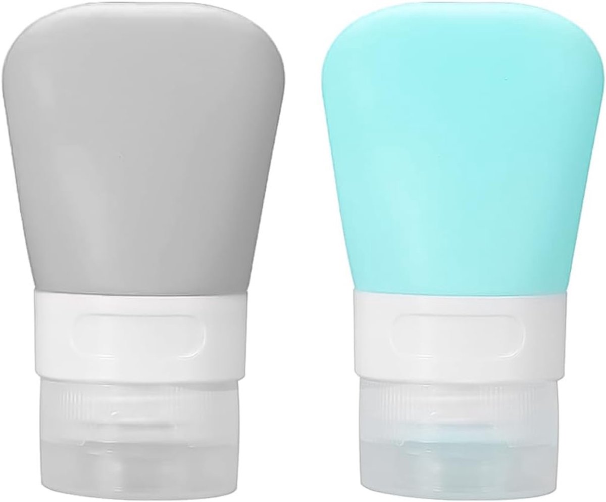 Dailygoods - 2-Pack Siliconen Reisflessen voor Cosmetica