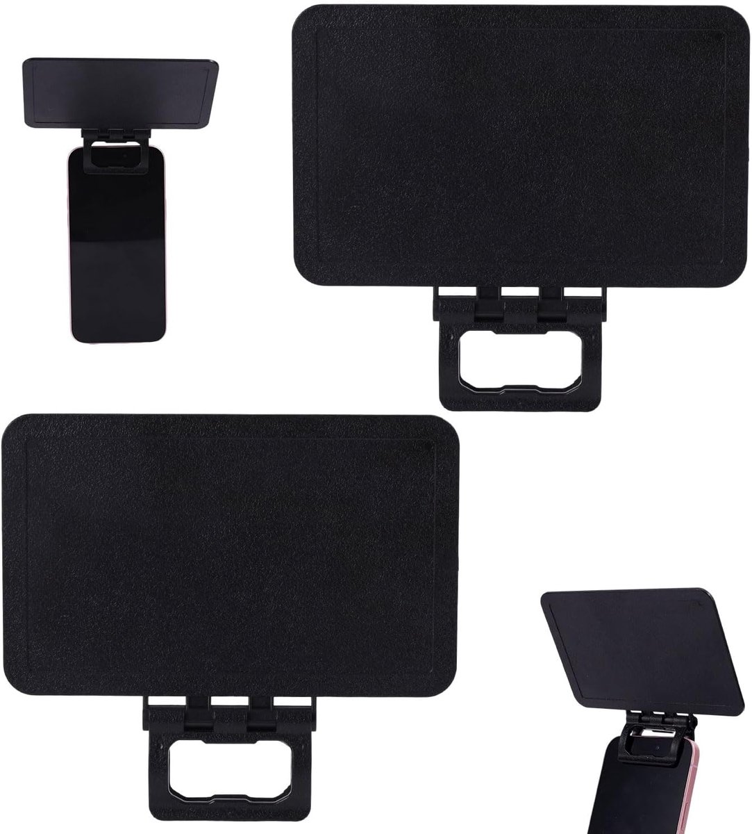 Dailygoods- Telefoonzonneschermhoes 2 Stuks - Anti-Reflectie - Anti-Schittering - Verstelbaar - Universeel Geschikt - Kunststof 14,5 x 13 cm - Zonnebe