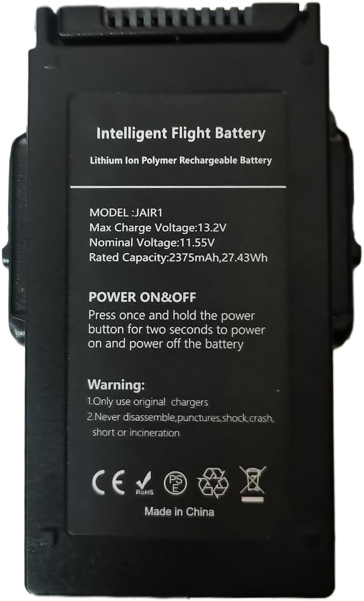 Mavic Air Oplaadbare batterij, 11,55 V, 27,43 Wh, 2375 mAh, Lipo Intelligent Flight accu, vervanging voor DJI Mavic Air JAIR1 Advanced