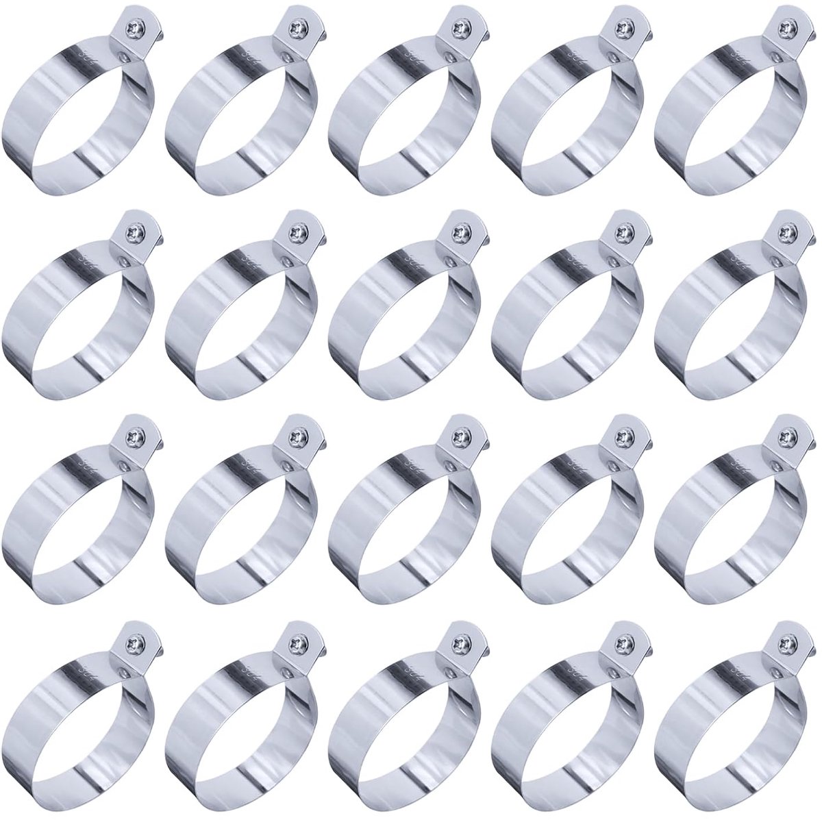 Dailygoods- Kettinglink 20 Sets - Roestvrij Staal - Hoogwaardige Sterkte - Waterdicht - Eenvoudige Installatie - Inclusief Bouten/Nieten - Fence Conne