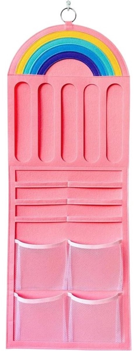 Strikhouder Haaraccessoires - Haarclip Organizer Hanger - Opbergen Kinderkamer - Verstelbaar Systeem - 63 x 236 x 63 cm - Roze