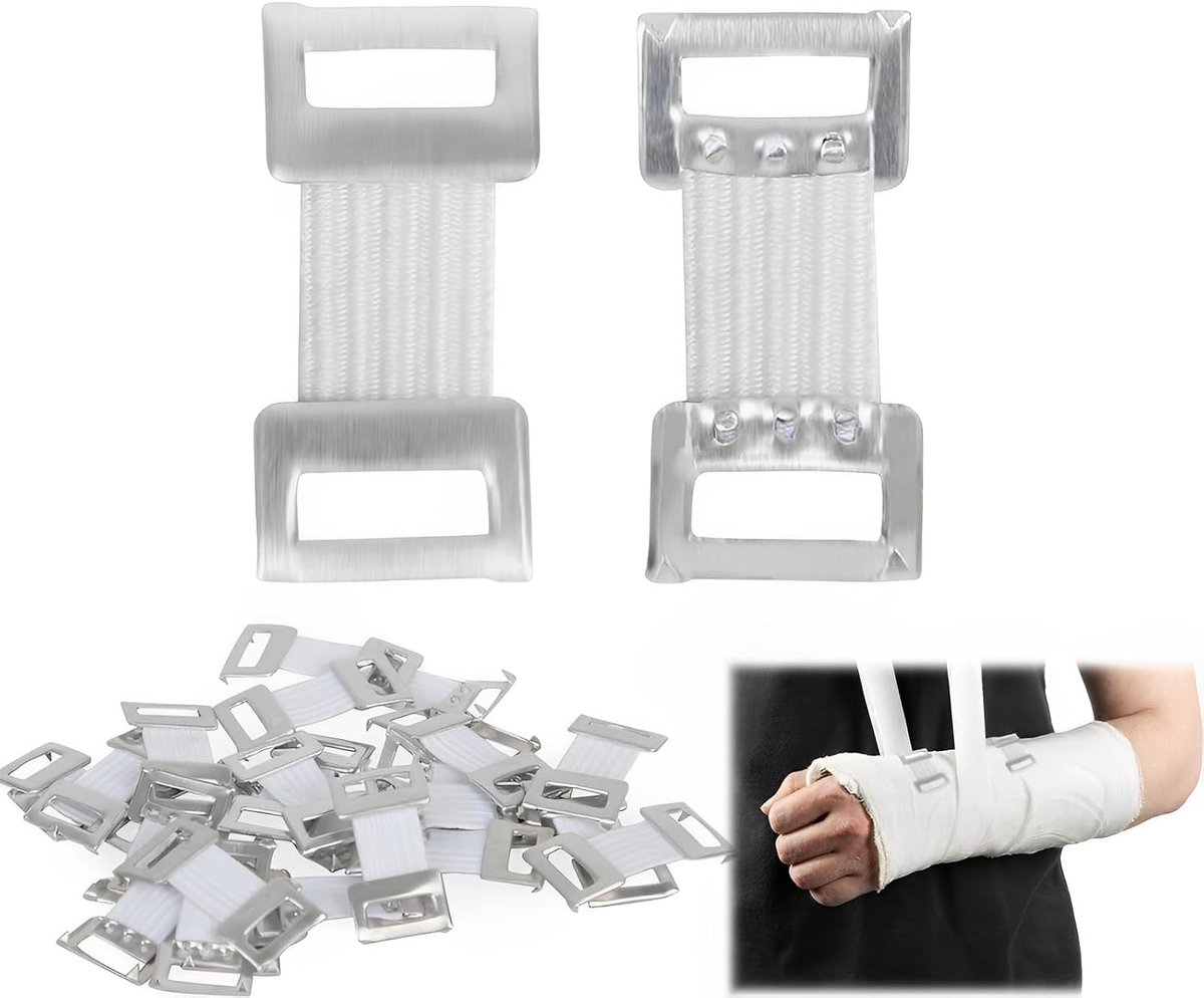 Dailygoods- Verbandclips 100 stuks - Elastische Fixeerklemmen - Aluminium Bevestiging - Lichtgewicht - Duurzaam - Veilig Bevestigen