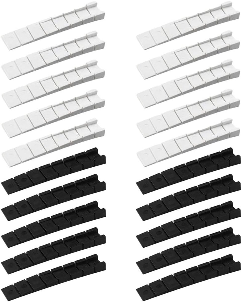 Dailygoods- Meubelwiggen Set van 20 - Verstelwiggen Kunststof - Antislip Onderleggers - Compensatiewiggen - Hoogwaardige Stabiliteit - Geïntegreerde B