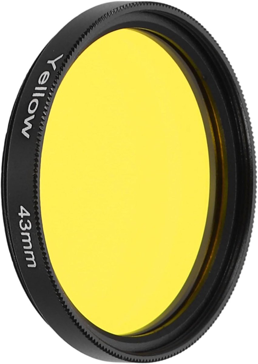 43 mm lensfilter volledige kleurenfilters kras optische hars cirkelvormige inschroefbare cameralens kleurcorrectie accessoires voor camera fotografie lens, geel