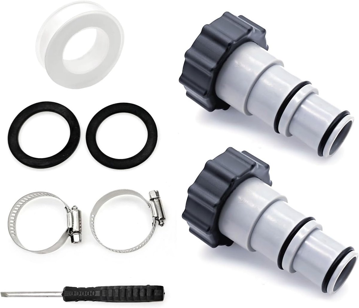 Cosensi - Vervangende Slangadapter voor Intex Filter Pomp, Set van 2