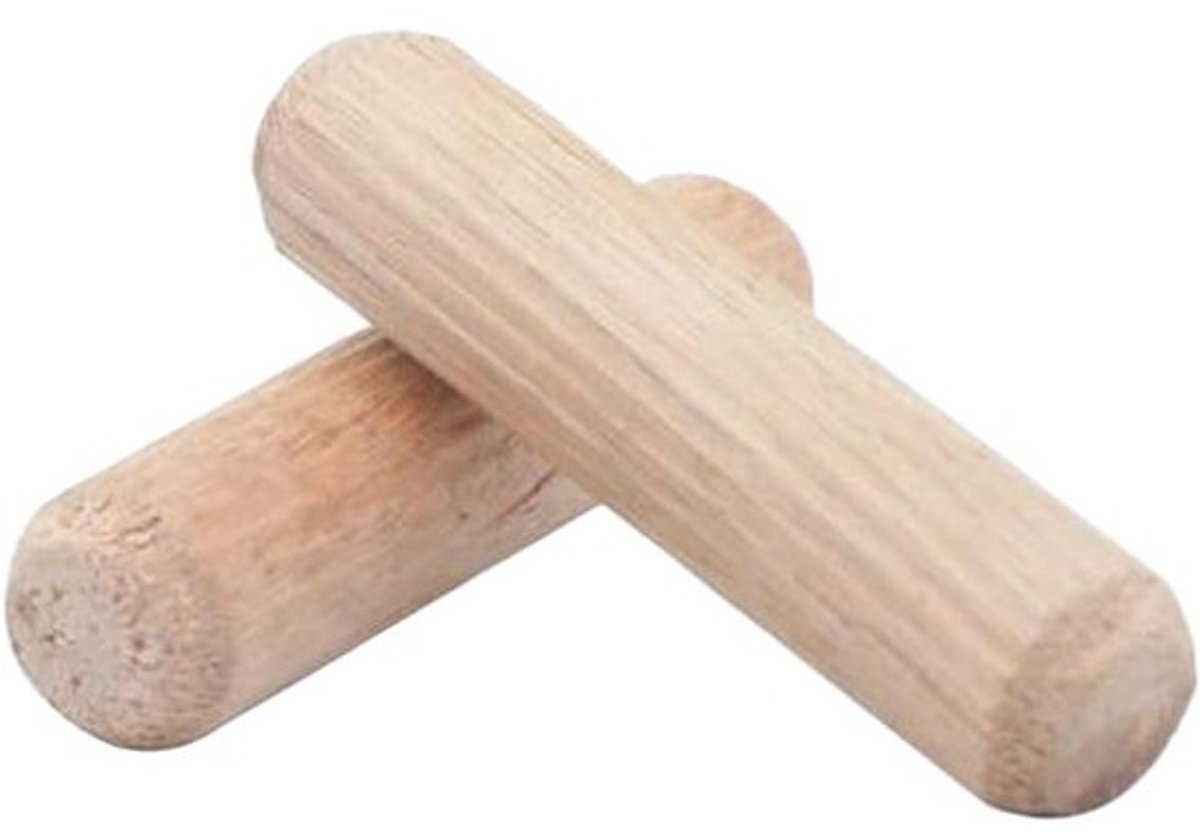 Houten Deuvels - Houtpennen Bevestiging - Meubels Repareren - Recht Gecanneleerd - M6 x 20mm 1000 stuks - Niet gespecificeerd