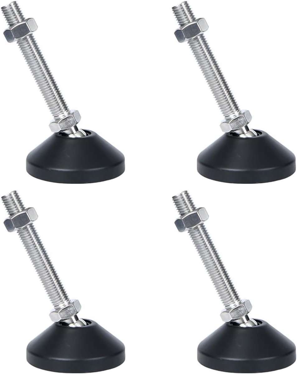 Dailygoods- Nivelleringsvoeten set van 4 - Instelbare draadnivellering - Antislip meubelnivellering - Hoogte verstelbaar - Kogelkop 360 graden - Gesch