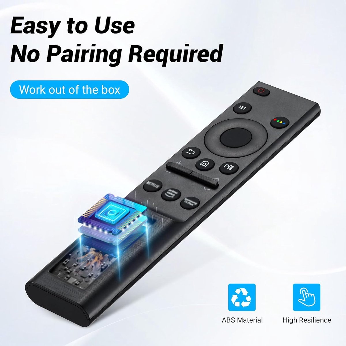 Vervangende afstandsbediening voor Samsung TV BN59-01358B - set van 2 infrarood afstandsbedieningen voor Samsung Crystal QLED OLED Curved HDTV 4/8K UHD, gebogen vorm, Smart TV-serie thumbnail 6