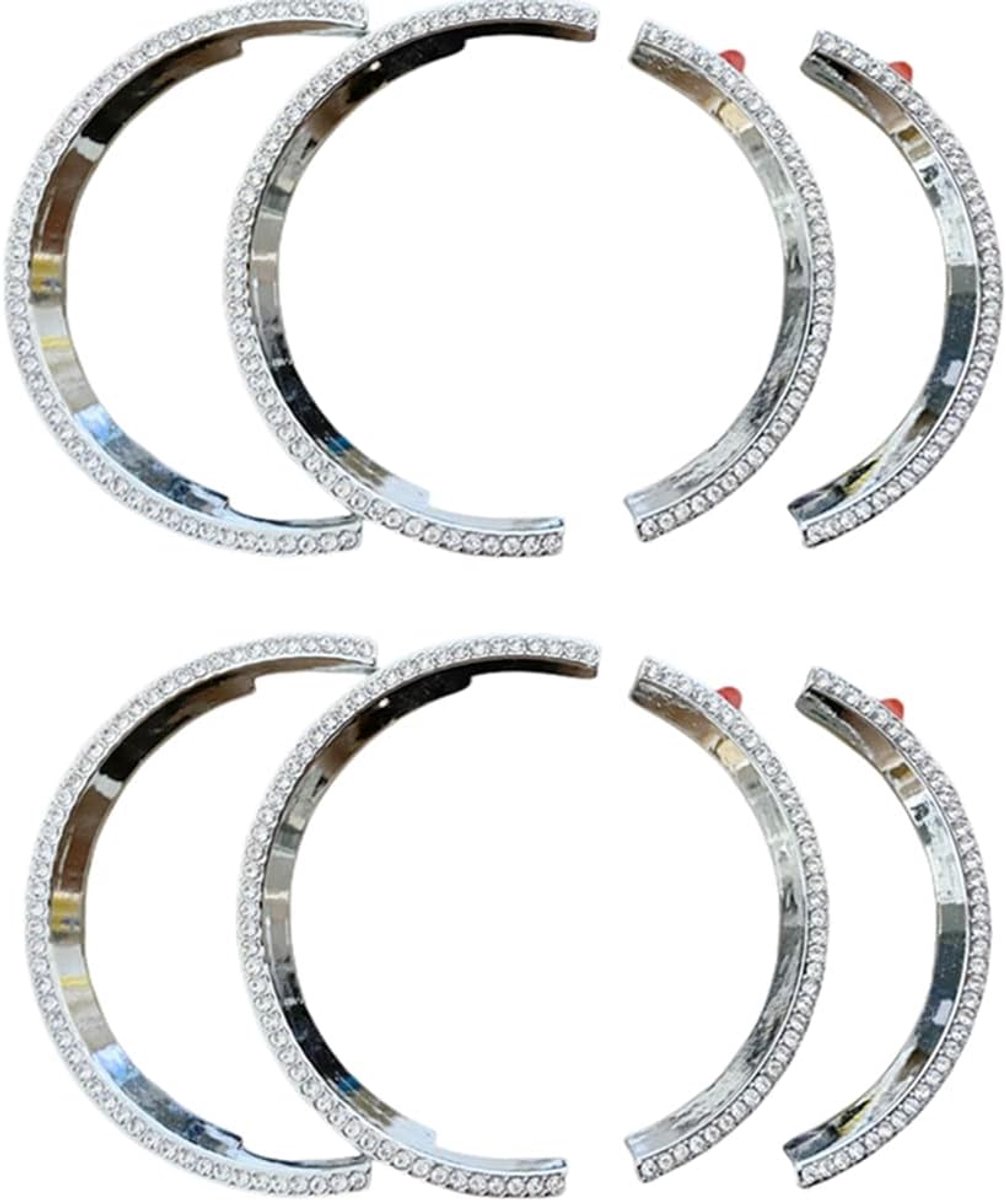 Interieur Trim Bling Accessoires Auto Inside Deur Handvat Stickers Strass Decals Sticker geschikt voor Mini F54 F56 F60 Cooper Clubman Landgenoot 2014-2019 F54 F56 F60 ZILVER