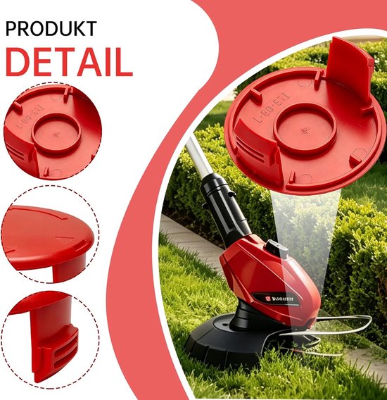 Spoelafdekking voor grastrimmer, compatibel met Einhell, reservekap TLE‑03 — afbeelding 4