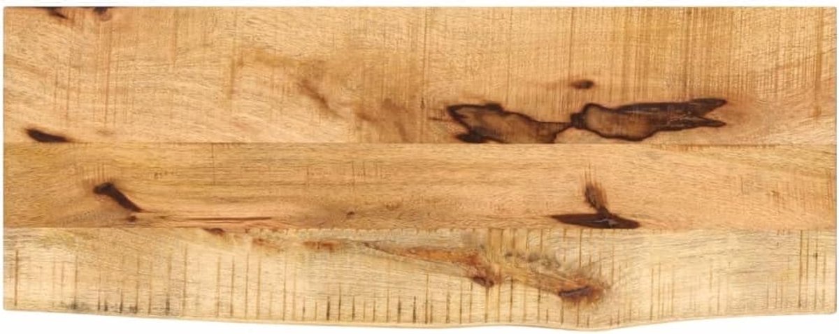 Eettafelblad, houten tafelblad, vervangingsplaat voor tafel, vervangend tafelblad, geschikt voor café, restaurant, eetkamer, hotel, 70 x 40 x 2,5 cm, boomrand, massief hout, ruw