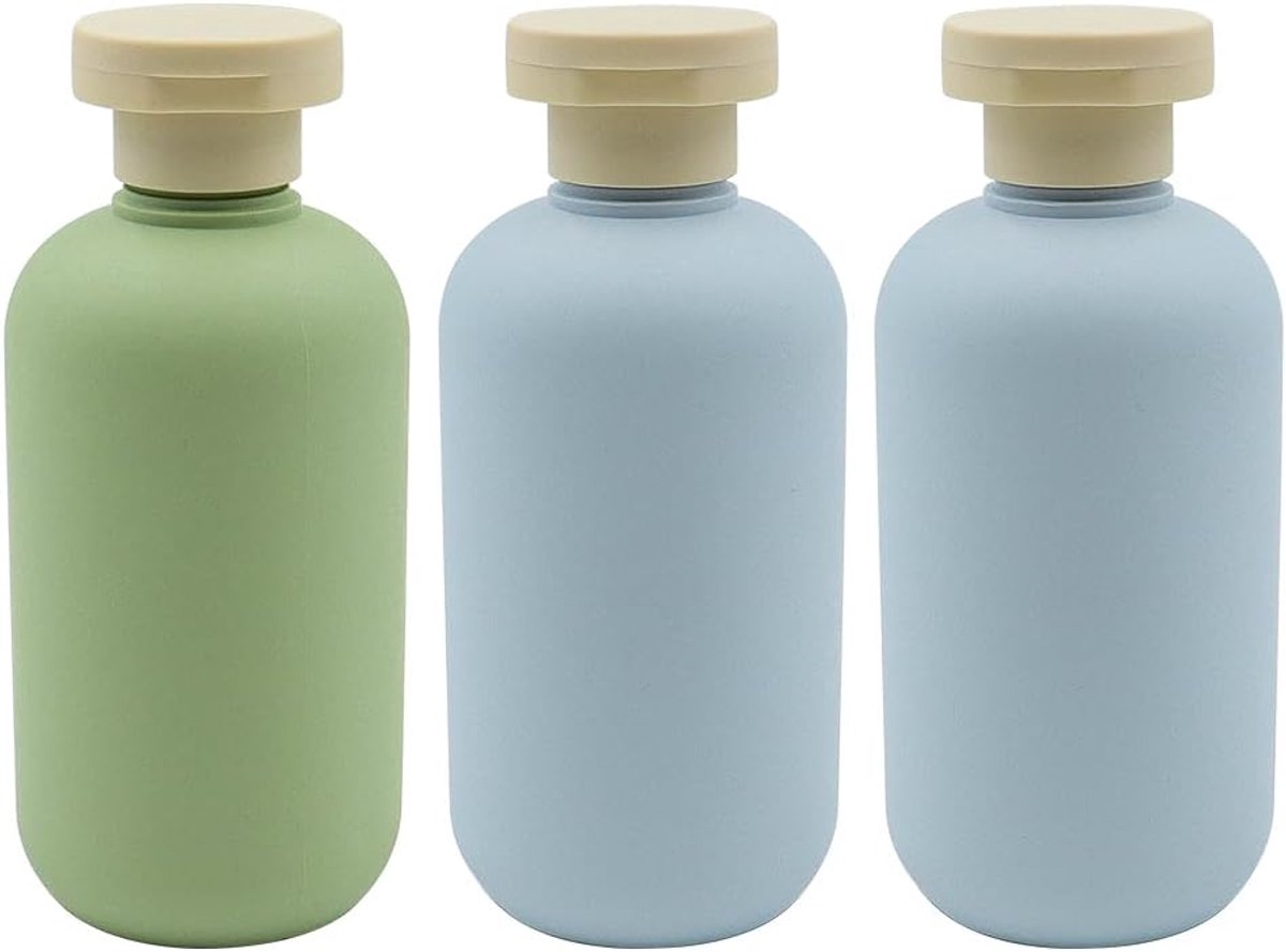 3PCS 200 ML hervulbare plastic reiscontainers, lege flessen met schijftop, flip-dop, reisaccessoires voor shampoo, crèmes, lotion, conditioner