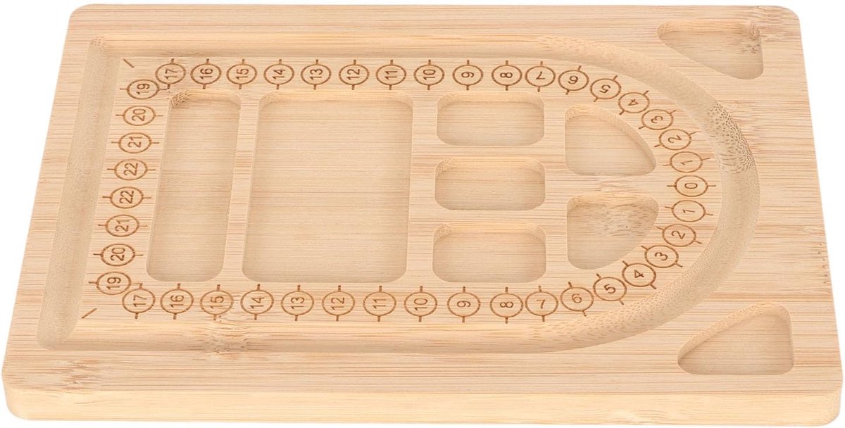Houten Kralenbord Bamboe Kralenbord voor Het Maken van Sieraden 19,5 X 14 X 1 Cm met Positiemarkeringen voor Armbanden, Kettingen, Oorbelontwerpen Beginners en Doe-het-zelvers