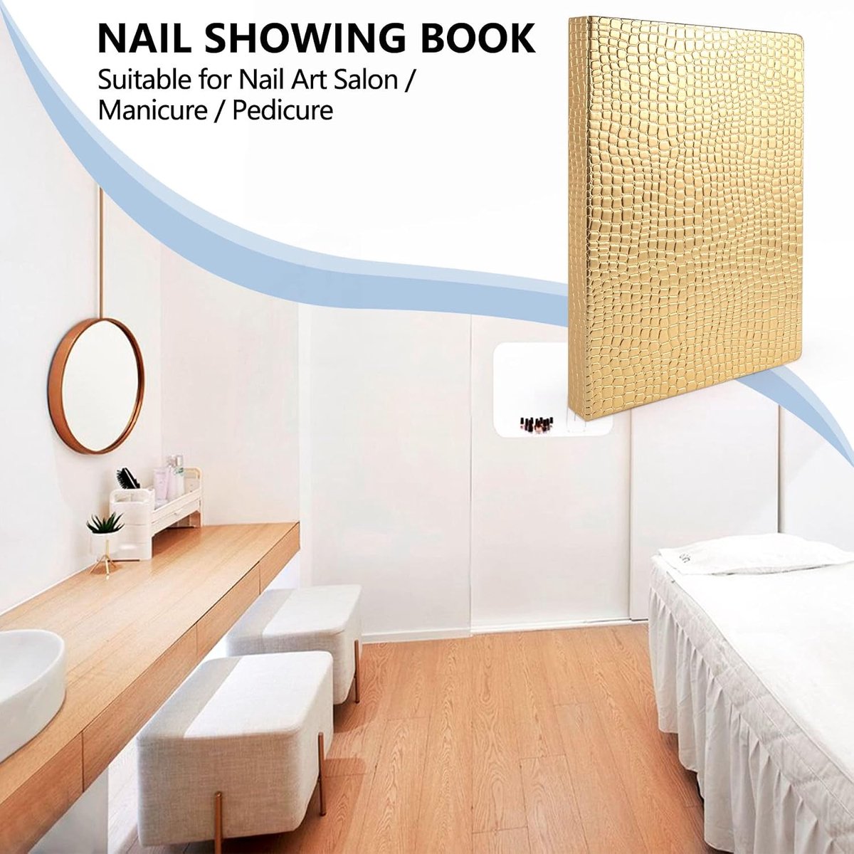 Tips display boek DIY nagel kunst toont kleur kaart schilderij display board goud