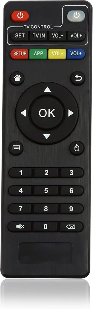 3in1 Vervangende Afstandsbediening voor Android Box x96 Mini - Compatibel met MXQ PRO H96+ M9X X96 M8 - Zwart