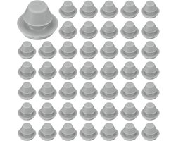 Pluggen, klikbare vergrendelingsgatpluggen voor 5-5,5 mm gat, rubberen plug met rond gat voor keuken, schotten, waterdichte afdichtpluggen (grijs)