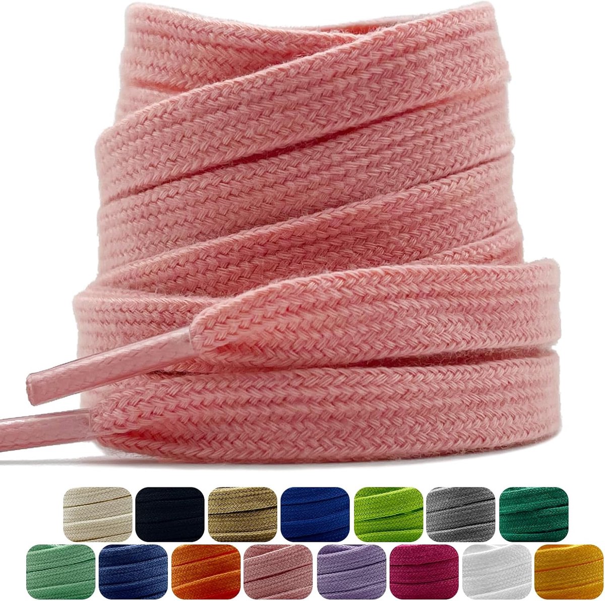Schoenveters, 9 mm brede platte veters voor sneakers, sportschoenen, trainers, scheurbestendige premium vervangende schoenveters