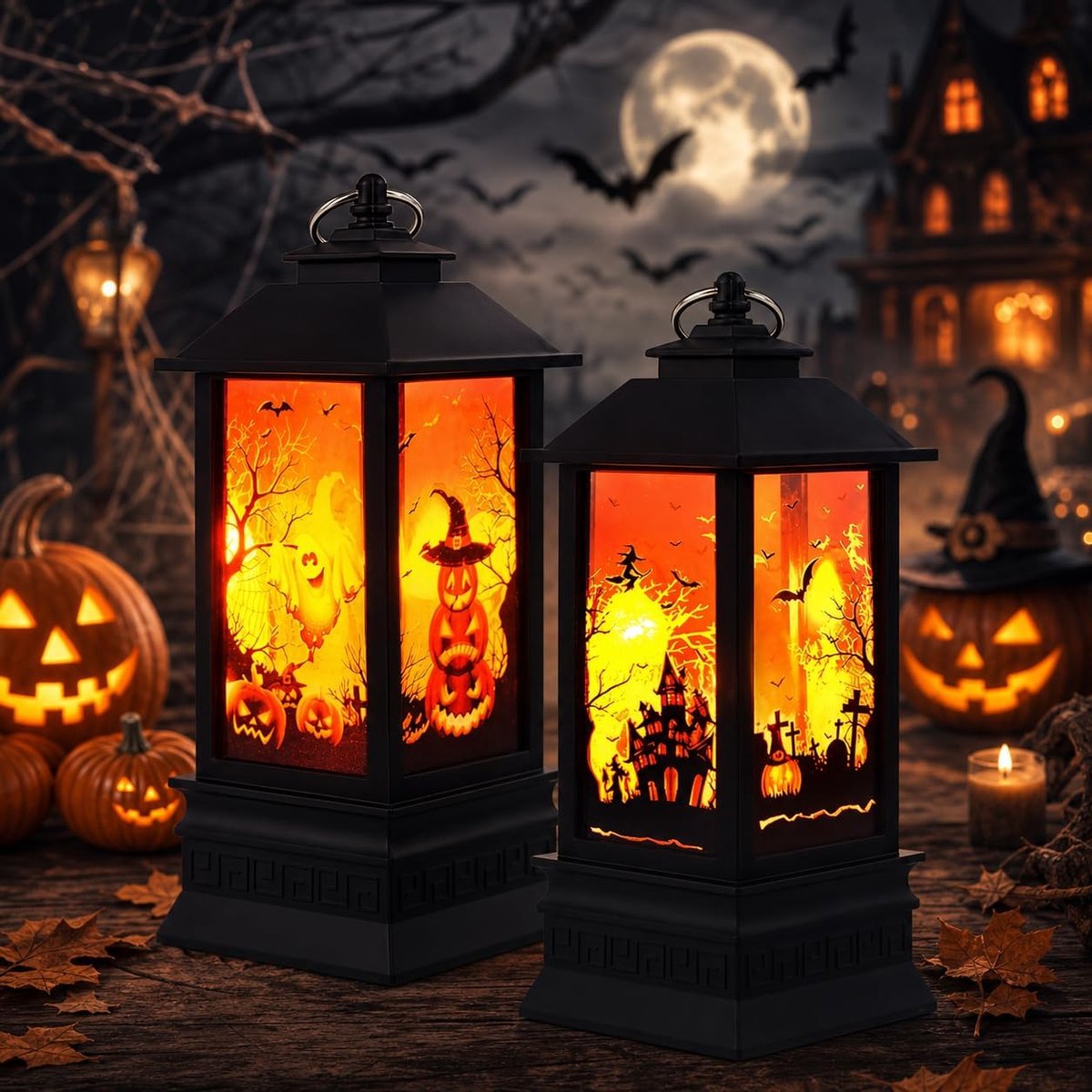 Lantaarn, Shyllin herfstdecoratie, pompoen kaars (zonder batterij