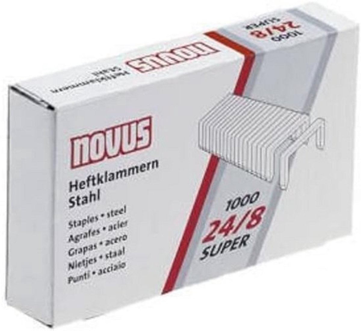 Novus 24/8 Verzinkt Staaldraad Vulmagazijnen 1000 Stuks