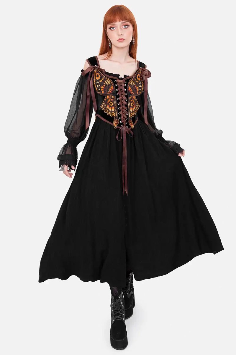 Restyle Ignis Moth Corset Top - M