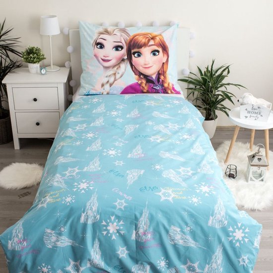 Disney Frozen Dekbedovertrek Anna & Elsa - 140 x 200 cm - Katoen - 70 x 90 cm van Disney — afbeelding 3