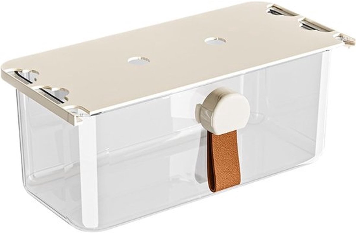 Uitschuifbare Bureaulade - Verborgen Opbergbak - Bureau Organisatie - Transparant Met Inhoud - 9.9B x 8.9H cm - Transparant
