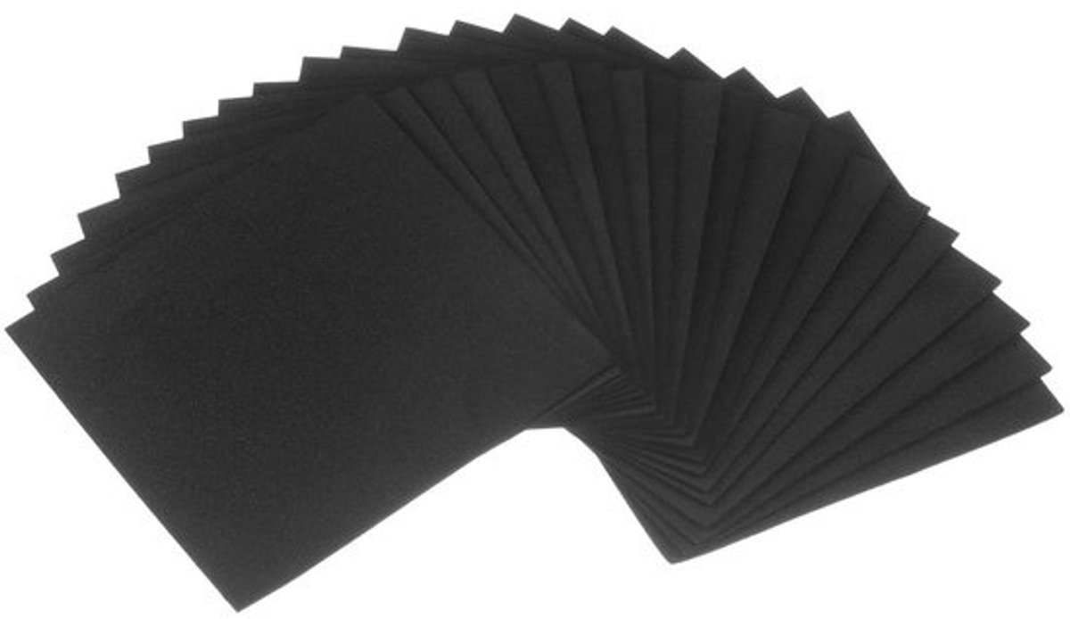 Schuimrubber Bekledingsplaten - EVA Schuimplaten - Geluid Dempen - Antislip Anti-vibratie - 15 cm lang - Zwart