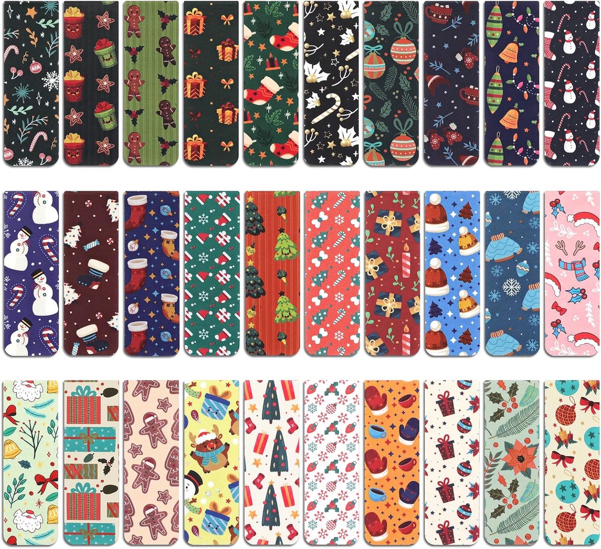 Dailygoods- Boekenleggers 30 Stuks - Magnetische Bladwijzers - Dubbelzijdige Kleurrijke Markeringen - Leesaccessoires - 6 x 2 cm - Voor Thuis/School/K
