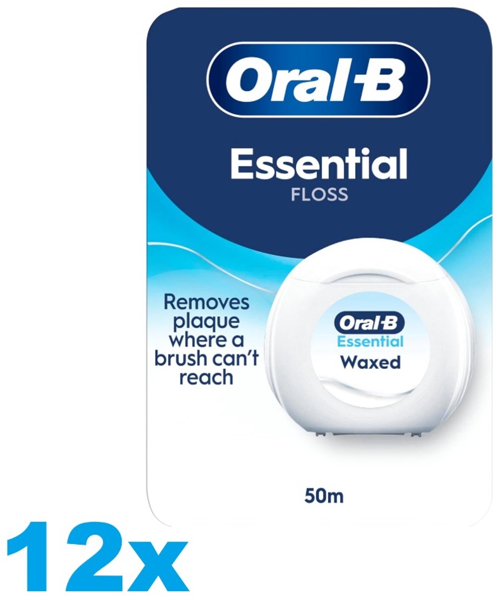 Oral-B Esssential Floss - Waxed - 50m - 12 Stuks