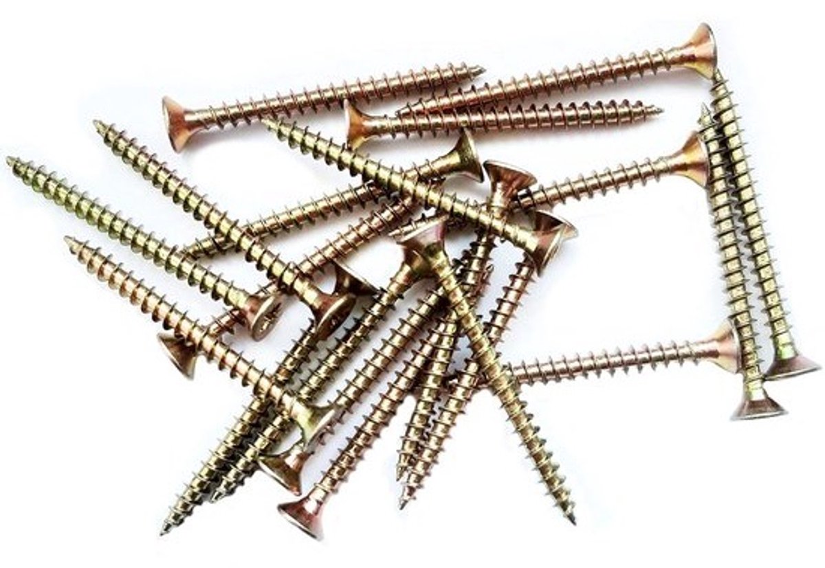 Houten Schroeven Verzinkt Zink Lang 4x45mm – Set van 100 Stuks