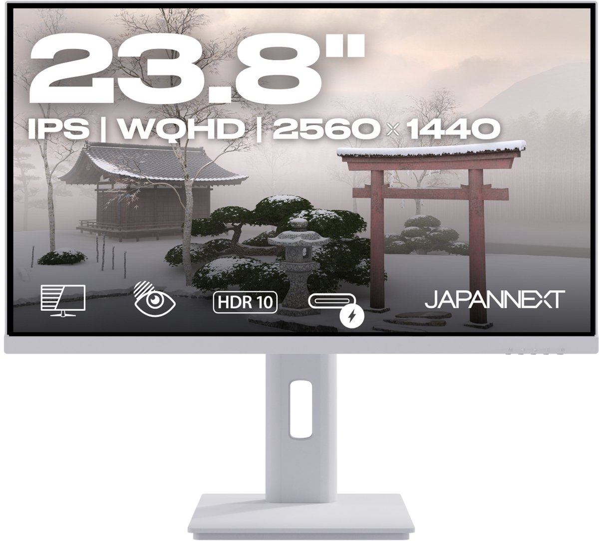 JAPANNEXT Monitor 23,8" IPS WQHD (2560x1140) | USB-C | Wit - JN-IPS238Q-HSPC6-W