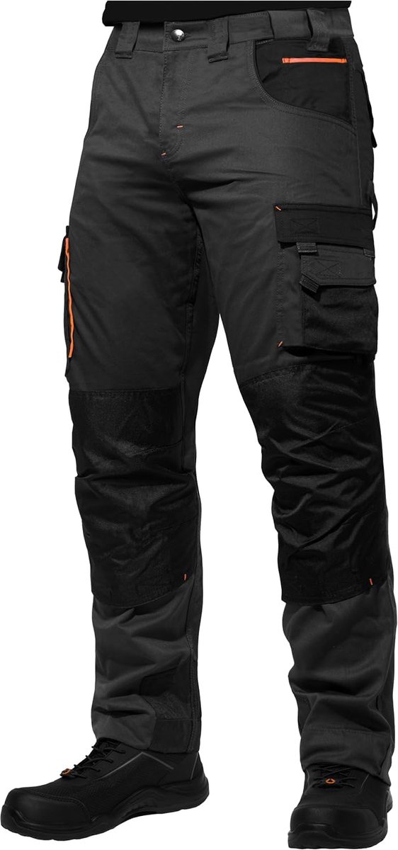Genesis Pro Lange werkbroek voor heren - Cargo broek voor op het werk - Stretch tailleband & kniezakken