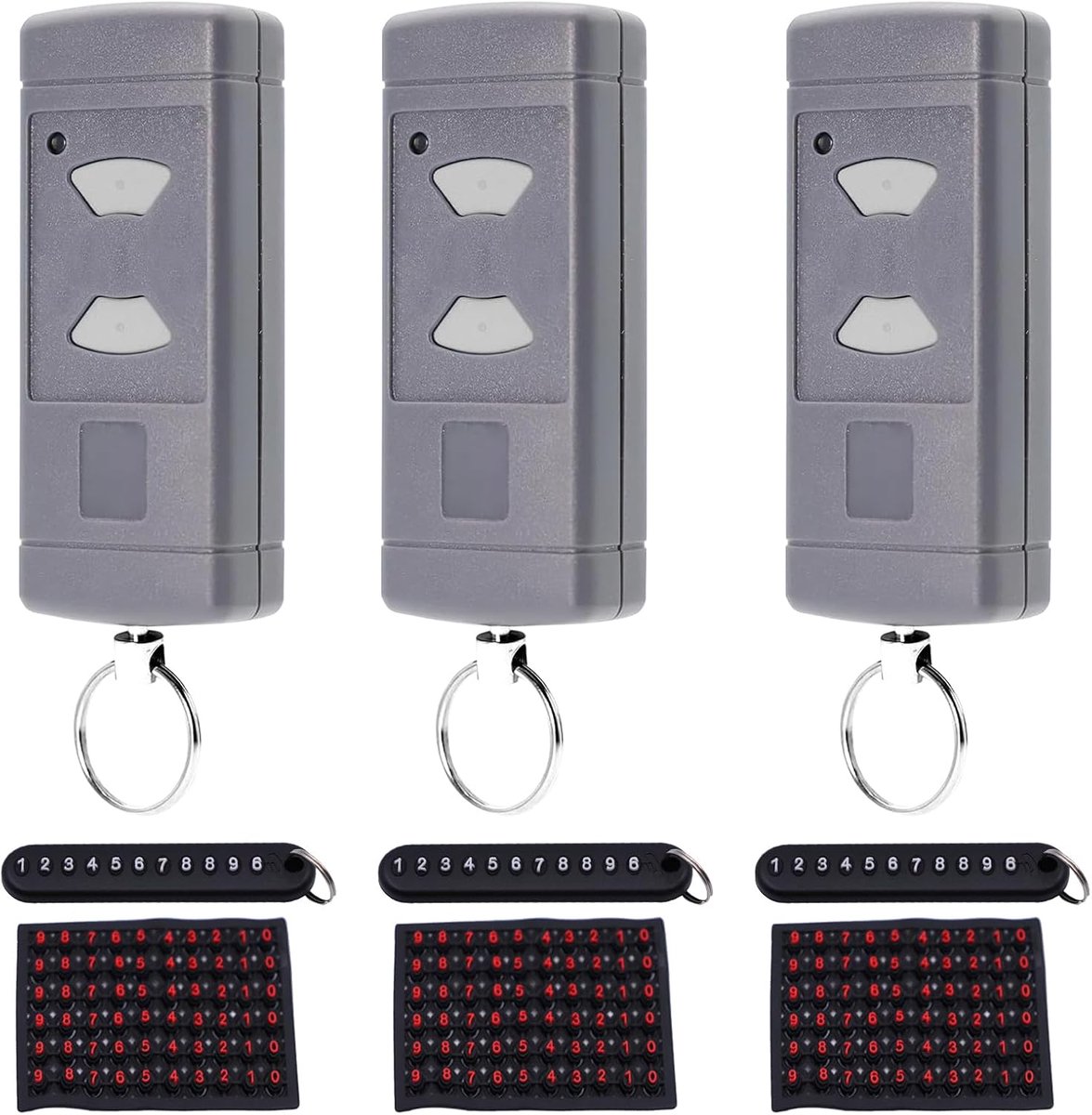 3 stuks garagedeuropener, afstandsbediening voor garagedeur, garagedeur, afstandsbediening, garagedeur, compatibel met Hörmann 40, 685 Hz, 2 kanalen met nummerplaat