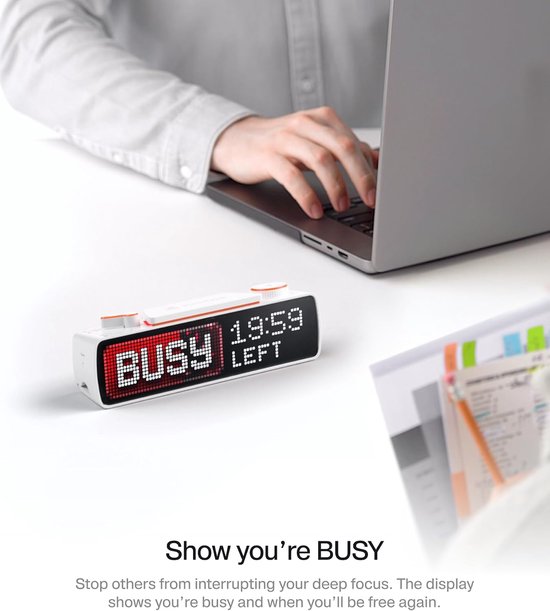 Bar - Productivity Multi-Tool Device with LED Pixel Display, Focus Timer, Distraction Blocker, Custom Busy Messages, Smart Home Ready, Open-Source & Developer-Friendly — afbeelding 2