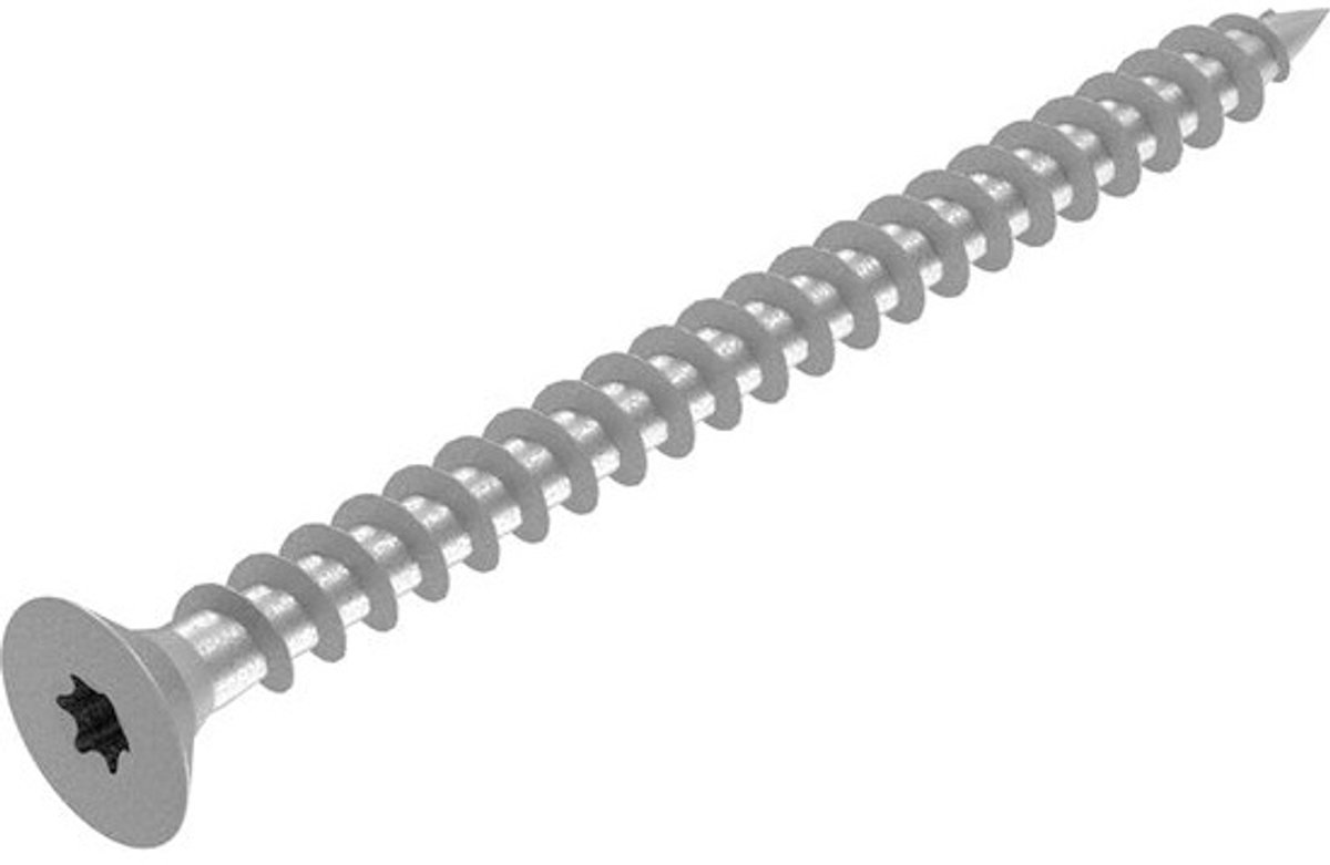 RVS Houtschroeven 6x80mm A2 met Volledige Schroefdraad TX aandrijving 75 stuks
