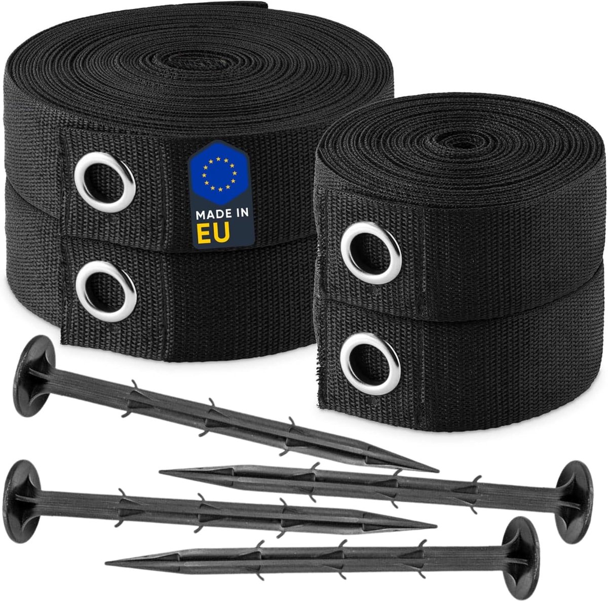 Veldlijnen 6x12 m professionele speelveldmarkering set 25 mm badmintonlijnen uv- en weerbestendig incl. 4 haringen outdoor sportveld accessoires
