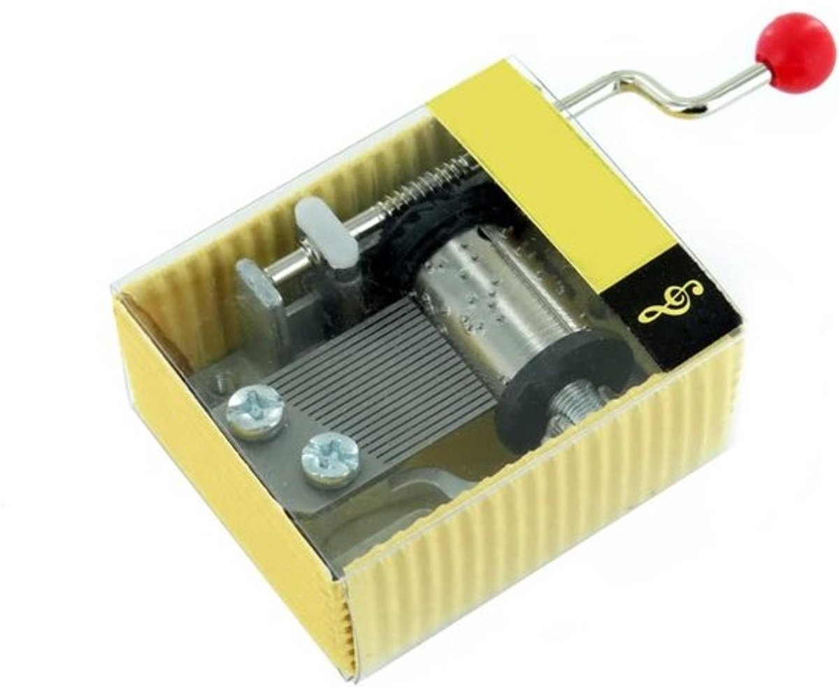 Muziekdoosje Karton - Draaihendel Melodie - Muziek Spelen - 18 Noten Mechanisme - 5 x 4 x 25 cm - Bruin