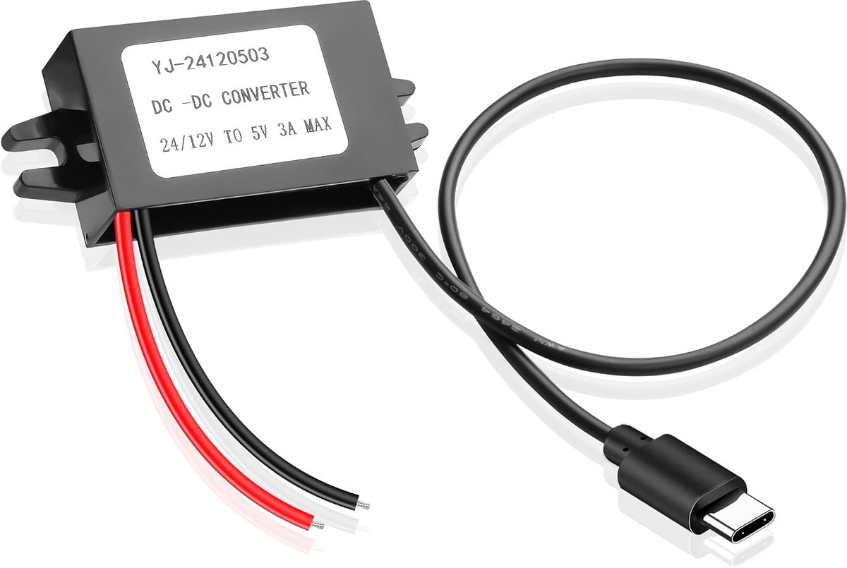 Naar USB-C neerwaartse omvormer, DC12V naar 5V 3A 15W Type-C interfacemodule voeding (type C)