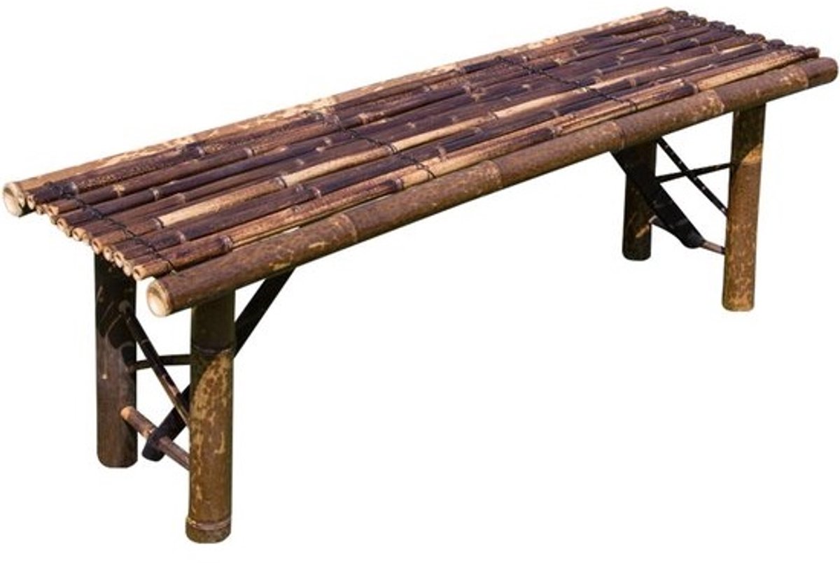 Bamboe terrassetribune natuurbruin houten zitbank tuin balkon klein