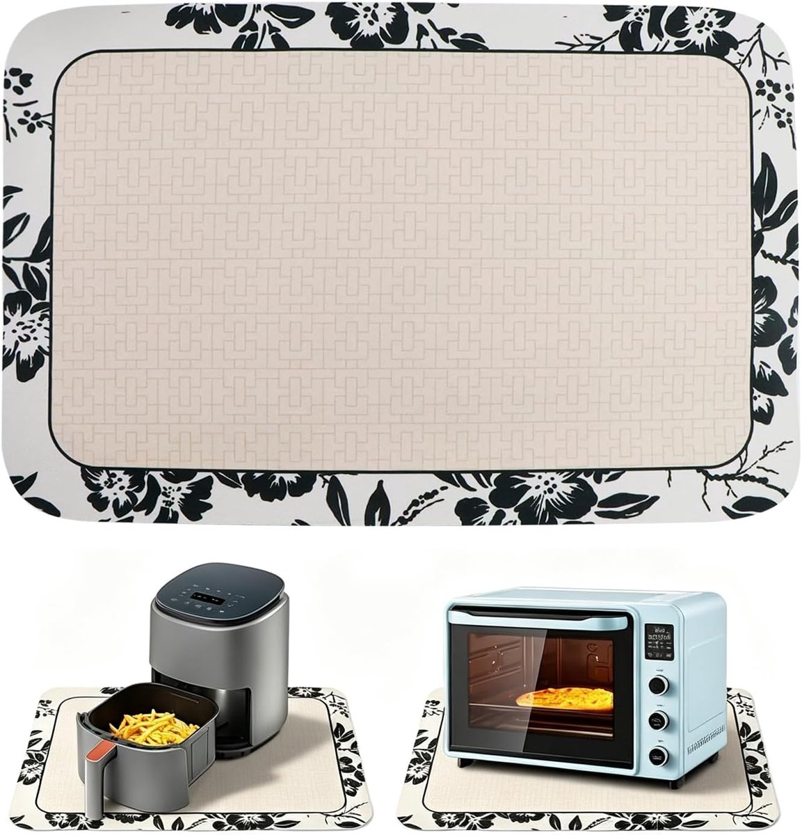 onderlegger, siliconen bakmat, antislip, duurzaam, bakmat, eenvoudig afwasbaar, voor airfryer en werkblad-bescherming